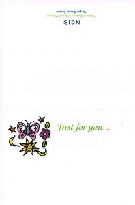 Just for you note front and back