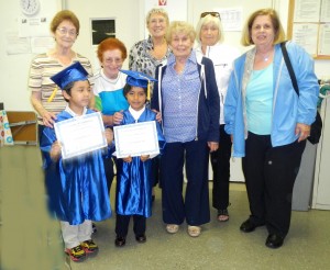 NCJW BCS Volunteers L-R Betty Feuer Evalyn Brownstein, Carole Benson, Nanette Matlick, Grace Fuld and Evelyn Masheb