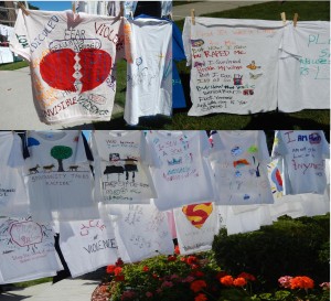 Clotheslines collage