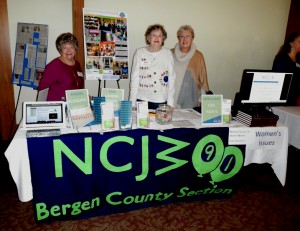 Pictured are Gladys Laden, Barbara Simon and Carole Benson who manned the NCJW BCS exhibit at the “Mall.”