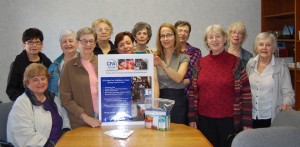 PICTURED FRONT L-R: Elaine Pollak, Doris Sarokin, Phyllis Betancourt, Jennifer Johnson (CFA Director of Communications), Gladys Mittleman, Marcia Levy BACK L-R: Diane Dobrow, Addie Rudin, Shirley Guggenhiem, Rita Halpern, Henrietta Wolfeiler, Roxanne Reff.