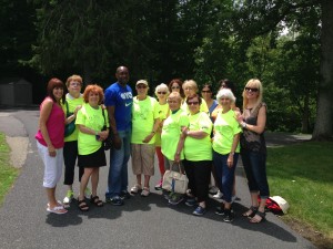 Group with new tee-shirts