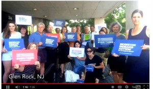 Scott Garrett office Glen Rock Group Not One More postcard campaign