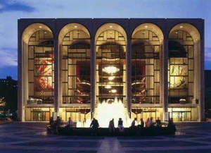 Met Opera House with fountains