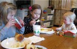 children eating