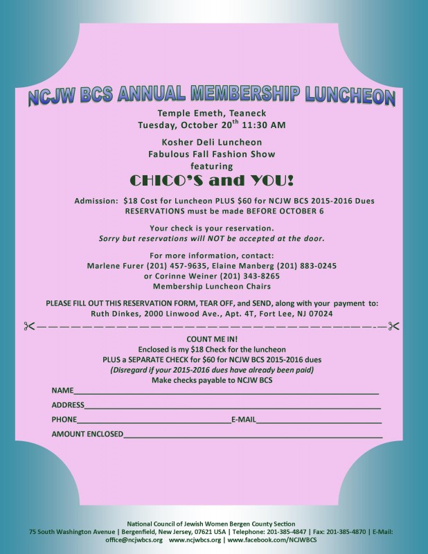 Membership Luncheon Flyer color