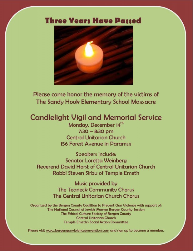 Candlelight Vigil & Memorial Service 12-14-15