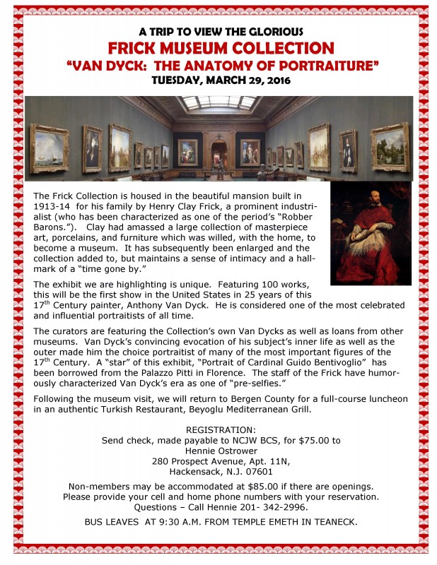 Frick Museum Trip Flyer