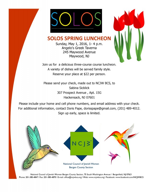 Solos Spring Luncheon 2016 Flyer