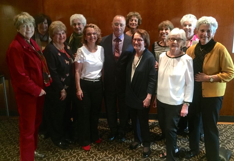 David Rothenberg poses for photo-op with NCJW BCS members